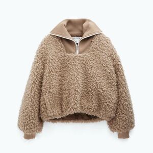 Filippa-K Cozy Tan Sherpa Half Zip